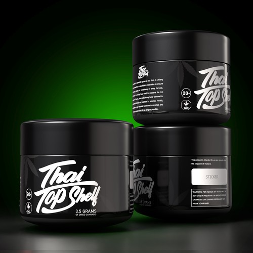 cannabis jar label design
