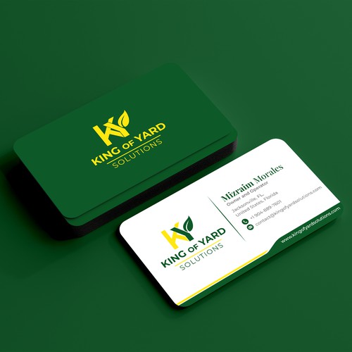 business card design for a landscaping company
