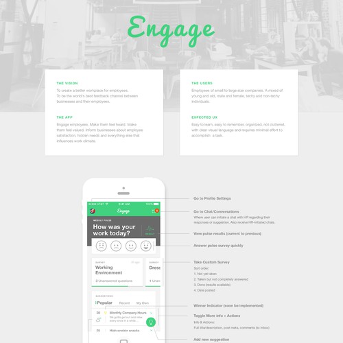 Engage App design