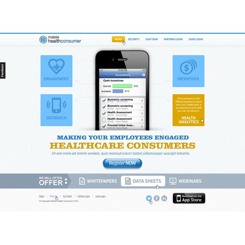 Mobile Health Consumer needs a new website design