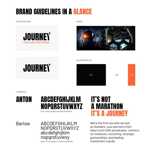 Simple Brand Guide for JOURNEY