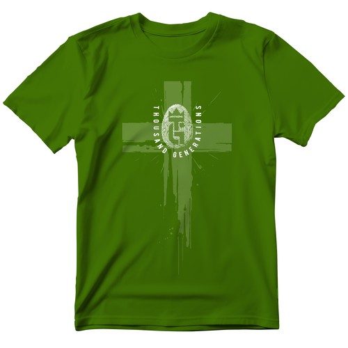 Bold Christian T Shirt Design for Fathers