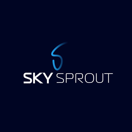 sky sprout logo concept