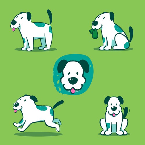 Eco-Friendly dog illustration