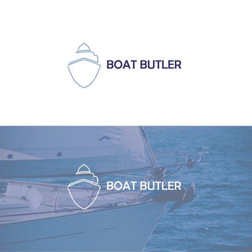 Minimalist logo concept for a boat concierge service company