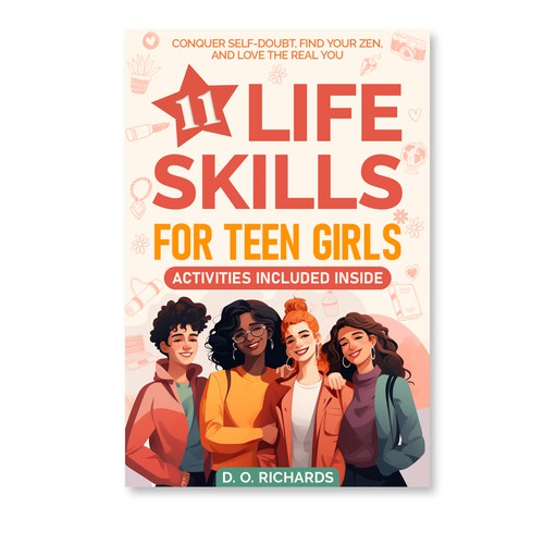 Modern Design Depicting Empowerment For Teen Girls Book