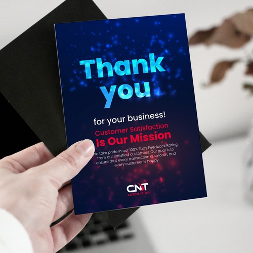 Thank You Card For Customer Purchasing
