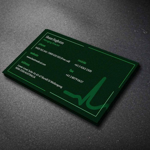 Business Card Design for Healthcare Recruitment Company