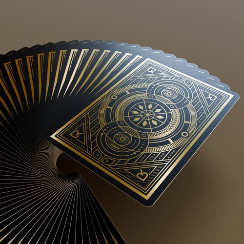 Playing Cards back design for professional magician