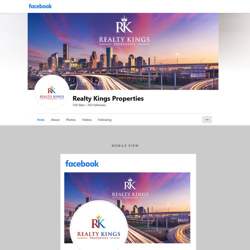 Facebook cover for property broker