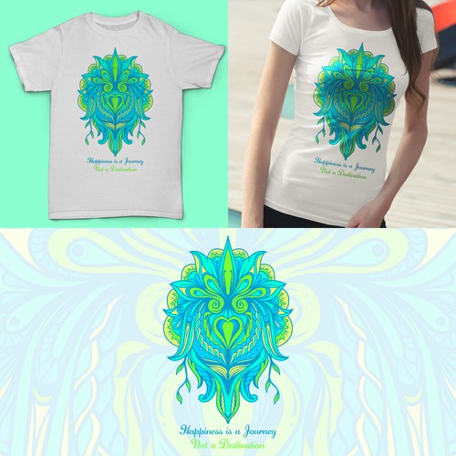 t-shirt design for yoga/meditation company