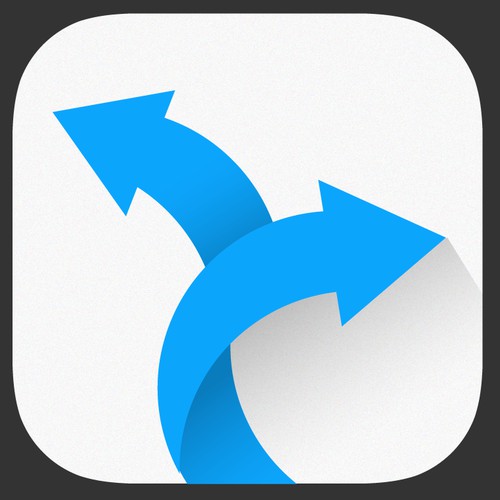 Create an app icon for a new iOS 7 app for cross posting to different social networks