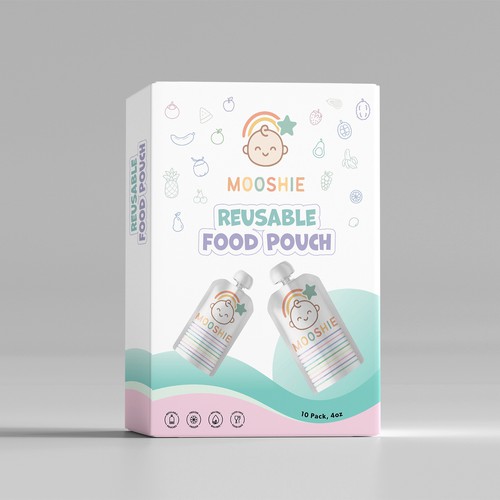 Mooshie – Reusable Baby Food Pouch Packaging Design