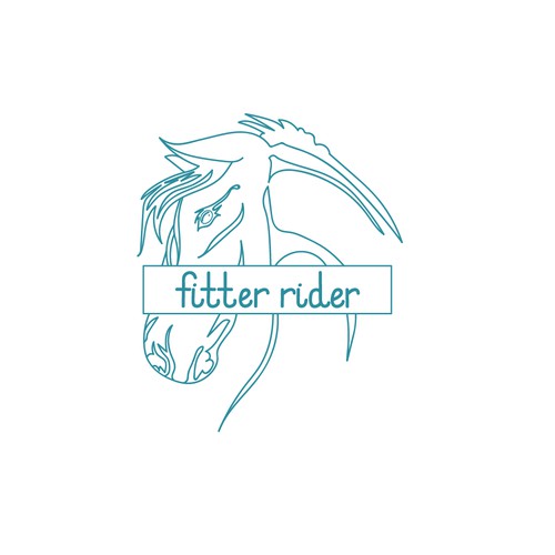 Horse head logo for Fitter Riders (1st Rendering)