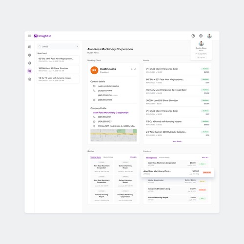 Redesign of CRM user interface