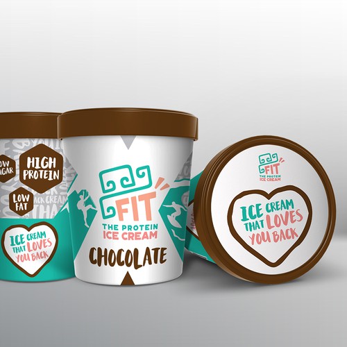 Packaging design for a healthy ice cream