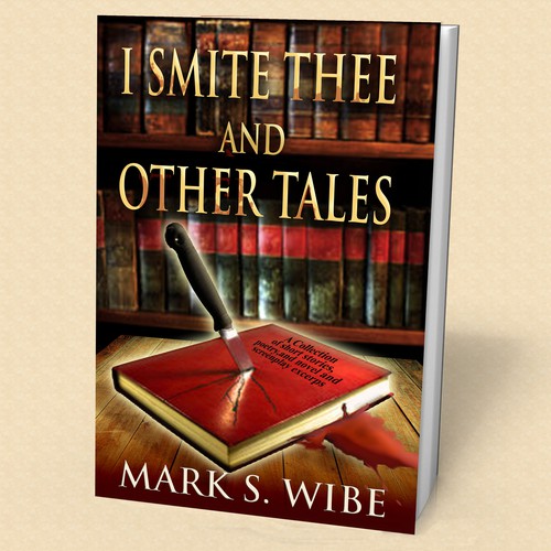 Design an elegant library bookshelf populated by classic, but murderous, literature