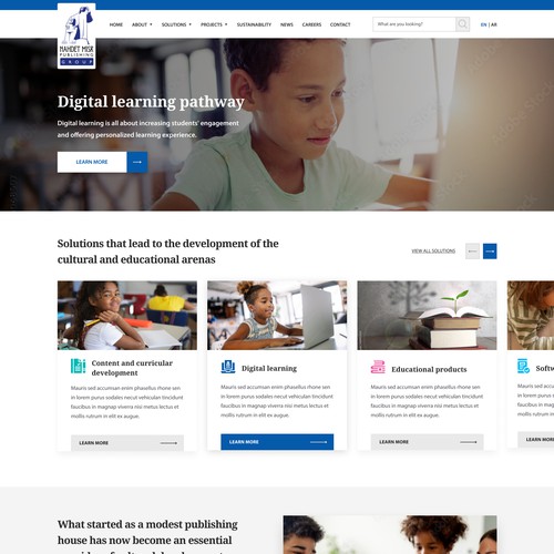 Education company - Home page