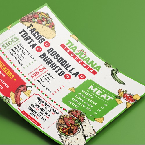 Menu Tia Juana