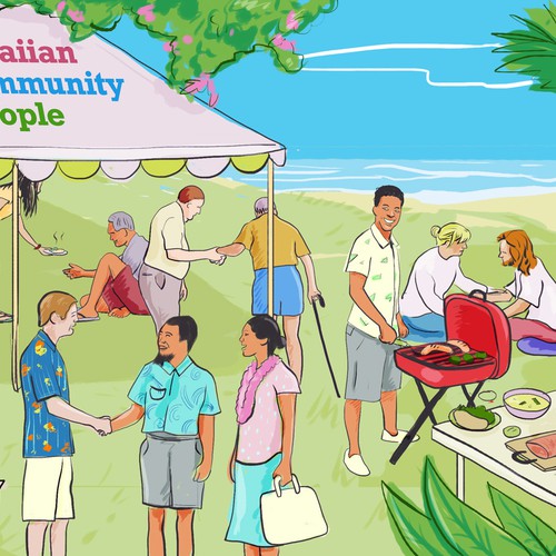 Illustration for Hawaiian Community Festival