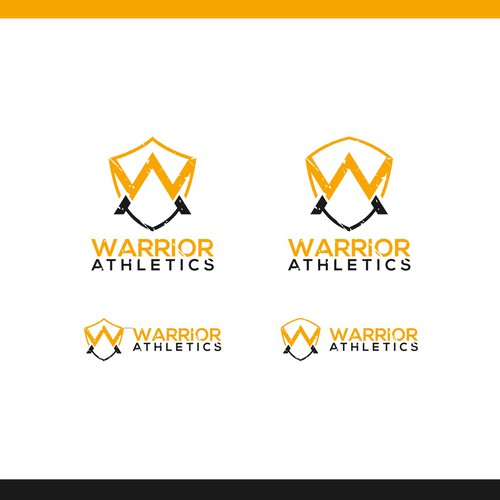 w and a letters concept for warrior athletics logo