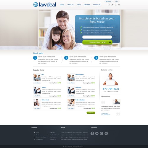 New website design wanted for LawDeal