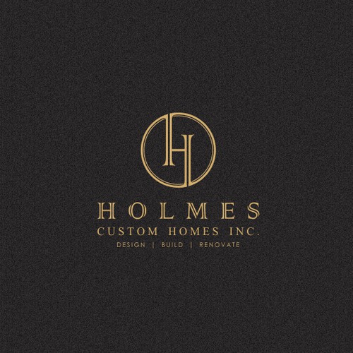 Sophisticated logo design for Holmes Custom Homes Inc.
