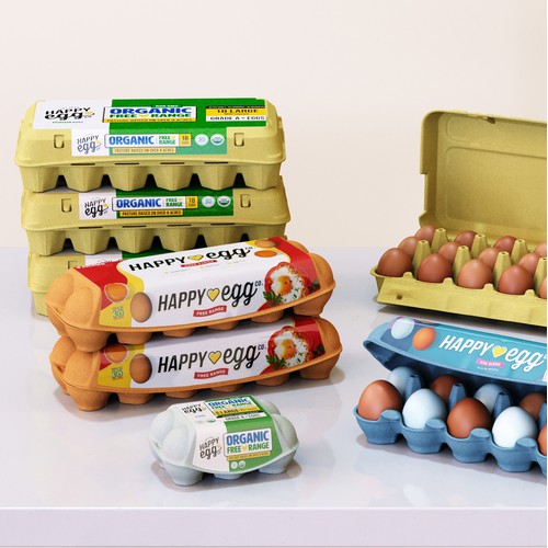 Mockup design for an egg product line
