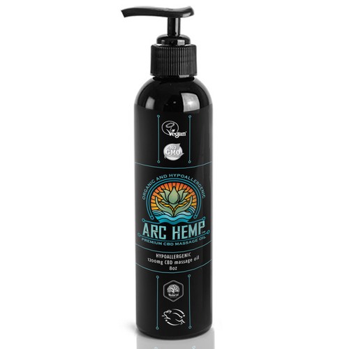 ARC HEMP Massage oil label