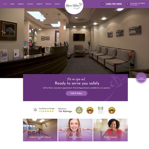 Homepage Design for Dental Client