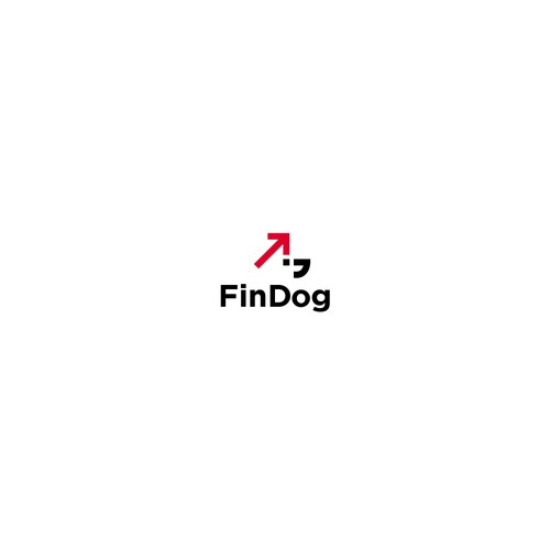 Minimal dog logo with hint of Growth