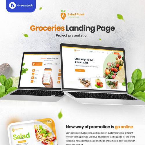 Salad Point - Groceries Landing Page