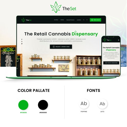The Set dispensary Website Design