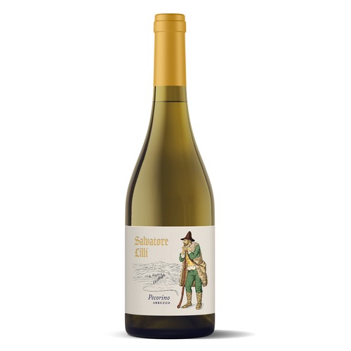 Salvatore Lilli - Pecorino Italian wine label.