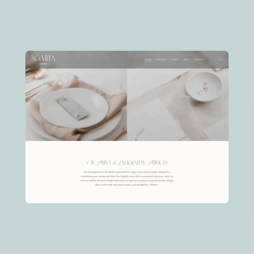 Luxury Print & Calligraphy Squarespace Website Design