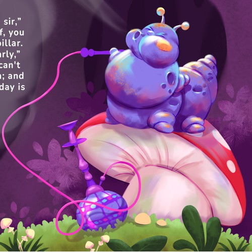 Illustration for children's book: Alice in Wonderland