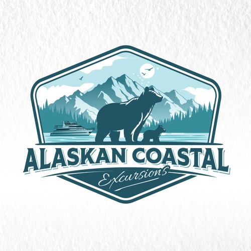 Alaskan Coastal Excursions Emblem Logo