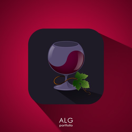 Wine app icon design