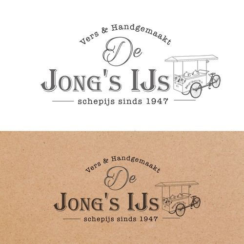 Vintage logo for ice cream shop