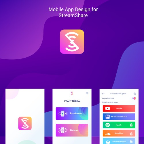 Mobile App design for streamshare