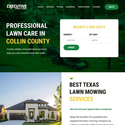 #1 Lawn Care Website in Collin County