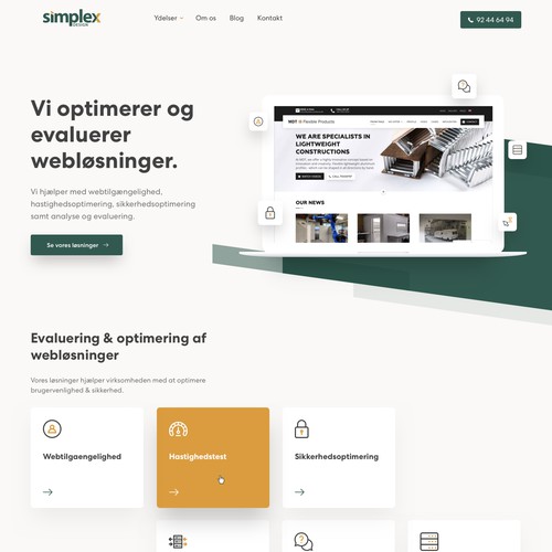 Modern, clean design for a web optimisation company