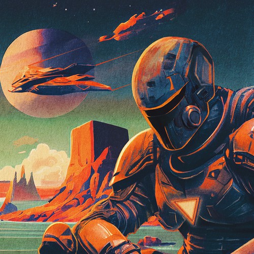 Sci-fi cover Illustration 