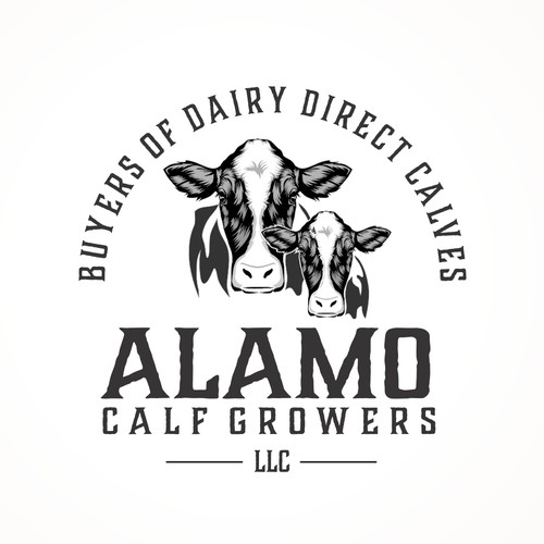 Alamo Calf Growers Logo Illustration