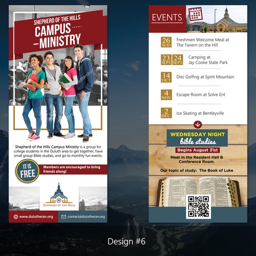 Two sided Flyer for Shepherd of the Hills Lutheran Church