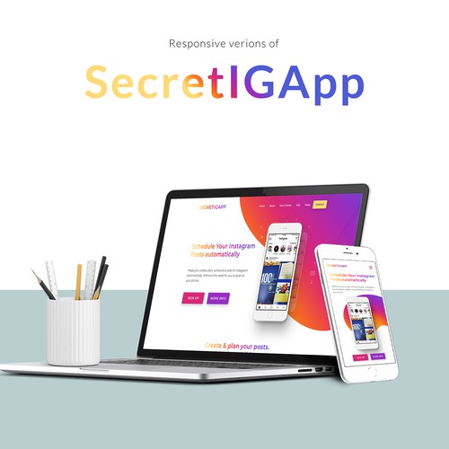 Secret IG App Home page