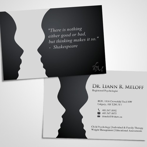 Create a standout business card for a professional psychologist!