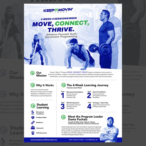 fitness program brochure for colleges and schools