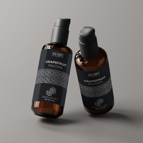 Label Design For Body Oil Gel