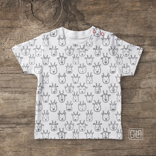 Reindeer seamless pattern